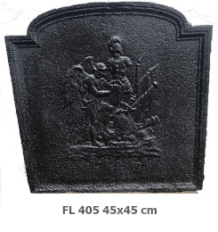 Plaque décorée de cheminée